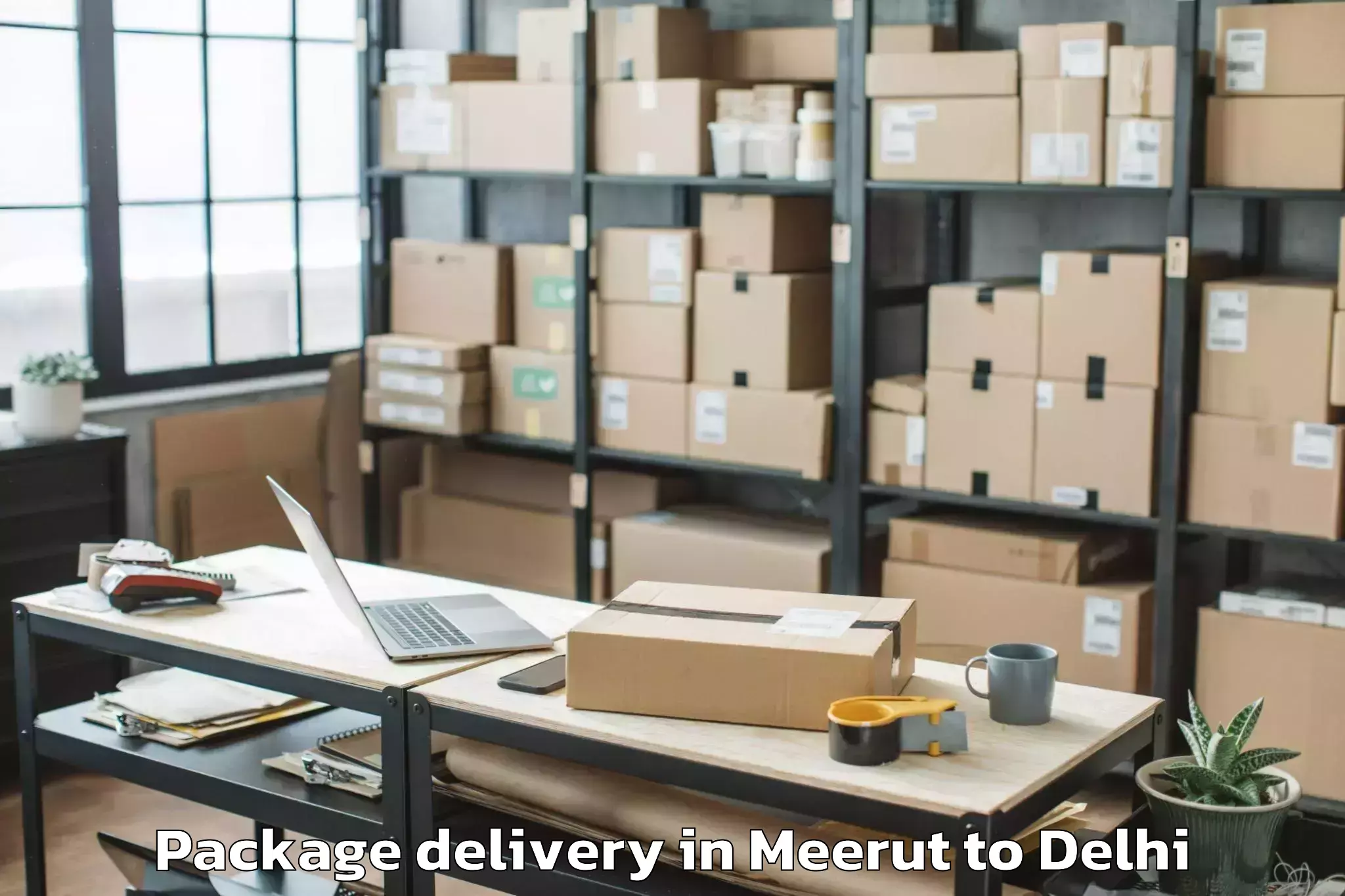 Easy Meerut to Seema Puri Package Delivery Booking